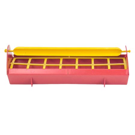 Кормушка-поилка лотковая 30 см пластик для цыплят, розовый