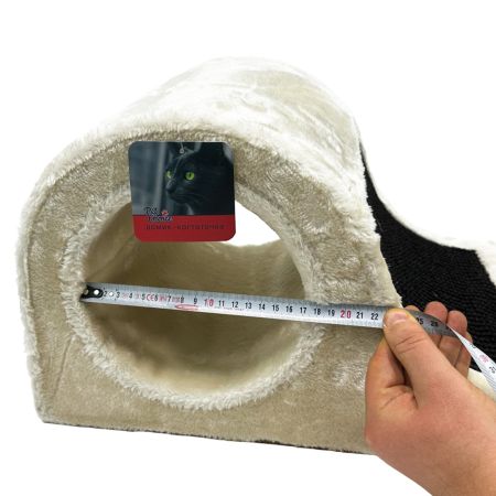 Когтеточка-волна для кошек 50х30х25 см с туннелем, кремовый