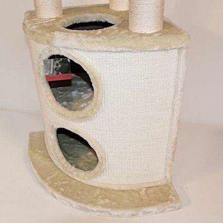 Когтеточка-комплекс 45х45х197 см, бежевый