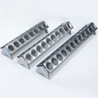 Кормушка лотковая 50 см оцинкованная сталь 24 отверстий для цыплят