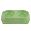 Миска двойная, 25x14x4.5 см, 180+180 мл, зеленый