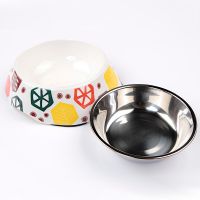 Миска для собак и кошек, 11x16x4.8 см, 180 мл, геометрия