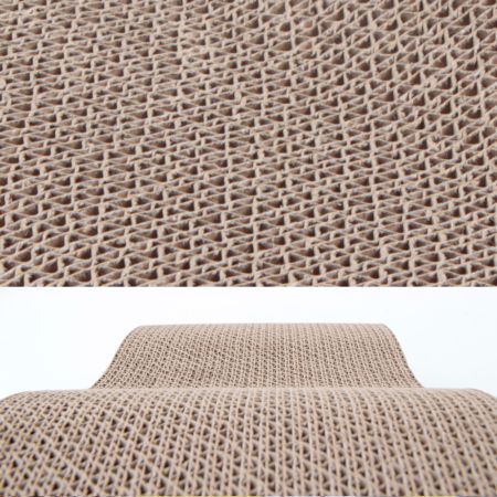 Когтеточка для кошек картонная двусторонняя с мятой 45х21х7,5 см