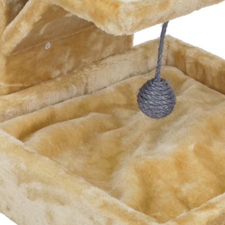 Когтеточка-лежак 40х42х30 см, бежевый