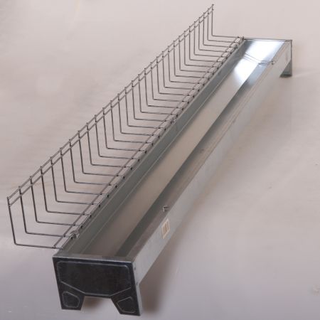 Кормушка лотковая 100 см оцинкованная сталь для цыплят и мелкой птицы