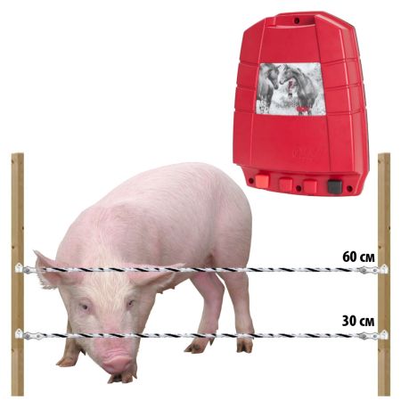 Комплект электропастуха Olli для свиней 12В на 1000 м