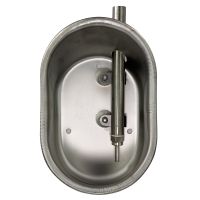 Поилка ниппельная с чашей размер L для откормочных свиней и свиноматок 1/2  внутренняя/верхняя подводка