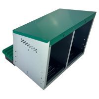 Гнездо для кур несушек HobbyFarm 2 секции наружное крепление с яйцесборником