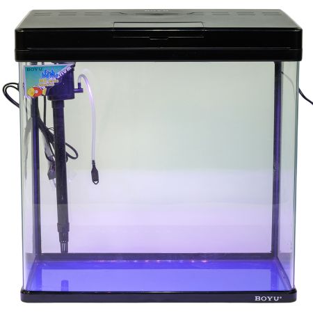 Аквариум Boyu MS-520 45 л с LED светильником и фильтром, черный Аквариум Boyu MS-520 45 л с LED светильником и фильтром, черный