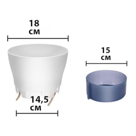 Кашпо HobbyFarm с автополивом, с креплением 