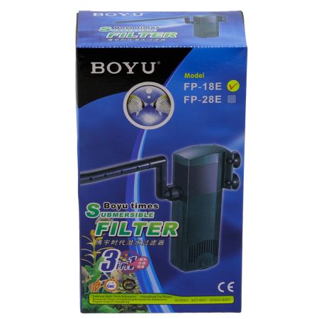 Фильтр внутренний Boyu FP-18E с флейтой 7,5 Вт 750 л/ч для аквариума до 100 л