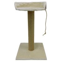 Когтеточка-лежак 40х40х70 см, с канатом, кремовый 