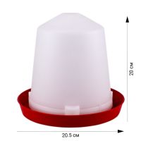 Поилка вакуумная 3 л для цыплят и перепелов, комплект 5 шт.