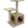 Когтеточка-комплекс с домиком 40х30х67 см, бежевый