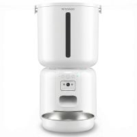 Автокормушка Petzengo PF28C Wi-Fi 4 л с камерой для сухого корма, стальная миска, белая