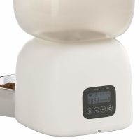 Автокормушка Petzengo PF14-LCD 3 л для сухого корма с записью голосового сообщения, белая