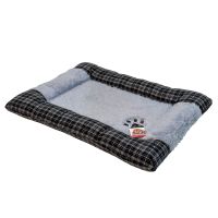 Лежанка матрас для собак 85х65х9 см, серый, клетка Лежанка матрас для собак 85х65х9 см, серый, клетка