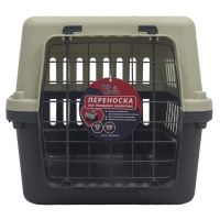 Переноска Safari Range 50х35х32 см для кошек и собак Pet Choice с металлической верхней решеткой, серый