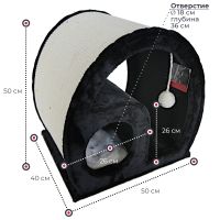 Когтеточка-домик 50х40х50 см, черный