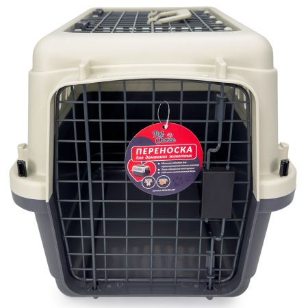 Переноска Safari Range 60х40х40 см для кошек и собак Pet Choice с металлической верхней решеткой