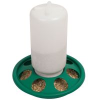 Кормушка бункерная 1 кг с круглыми отверстиями /7 ячеек для цыплят