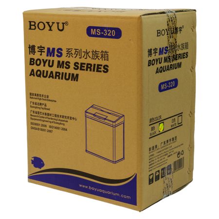 Аквариум Boyu MS-320 20 л с LED светильником и фильтром, черный