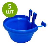 Кормушка-поилка навесная Ø12 см пластик, комплект 5 шт. Кормушка-поилка навесная Ø12 см пластик, комплект 5 шт.