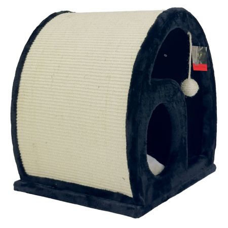 Когтеточка-домик 50х40х50 см, черный Когтеточка-домик 50х40х50 см, черный