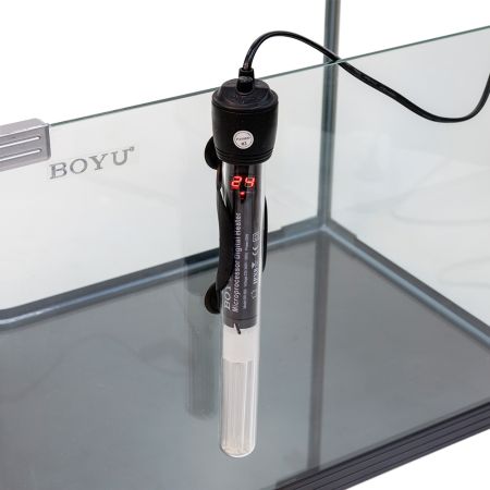 Нагреватель для аквариума Boyu DR-9150 с терморегулятором, LED индикатором и дисплеем, 150 Вт на 130-190 л