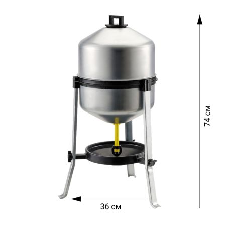 Поилка сифонная 22 л оцинкованная сталь
