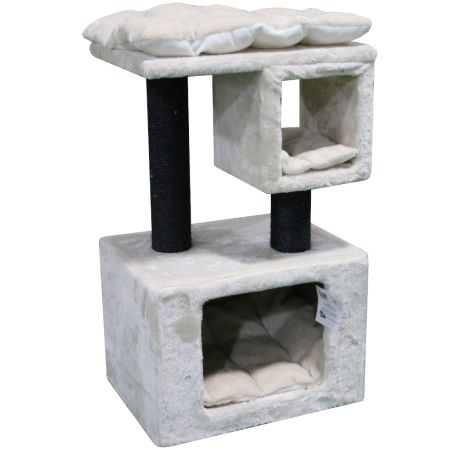Когтеточка-комплекс 40х30х67 см, с подушками, кремовый