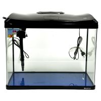 Аквариум Boyu EC-600 панорамный, 66 л, с фильтром и LED-лампой, черный