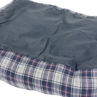 Лежак с бортом 62х50х17 см, съемная меховая подушка, крупная клетка Лежак с бортом 62х50х17 см, съемная меховая подушка, крупная клетка