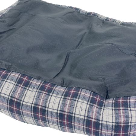 Лежак с бортом 52х41х16 см, съемная меховая подушка, крупная клетка