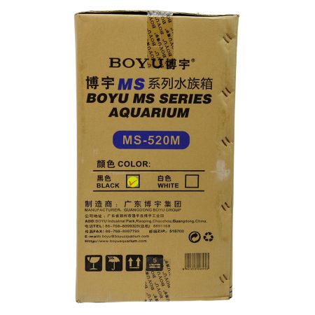 Аквариум Boyu MS-520M 45 л с сенсорным LED светильником и фильтром, черный Аквариум Boyu MS-520M 45 л с сенсорным LED светильником и фильтром, черный