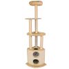 Когтеточка-комплекс 45х45х197 см, бежевый