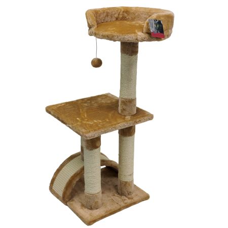 Когтеточка-комплекс 36х36х88 см, бежевый