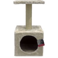 Когтеточка-домик 30х30х57 см, кремовый