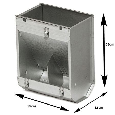 Кормушка бункерная для кроликов 2 секции металл без крышки