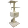 Когтеточка-комплекс 50х50х126 см, кремовый