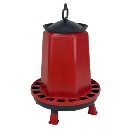 Кормушка бункерная 15 кг пластик с разделительной решеткой на ножках