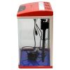 Аквариум Boyu HG-300 панорамный 22 л, LED освещение, дисплей, фильтры, красный