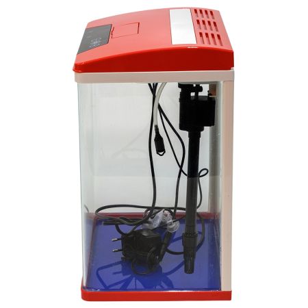 Аквариум Boyu HG-300 панорамный 22 л, LED освещение, дисплей, фильтры, красный