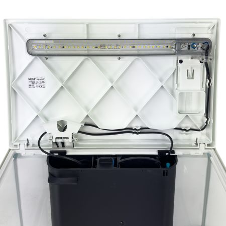 Аквариум Newa Mirabello MIR 30 LED, 30 л, с фильтром, нагревателем и освещением рассвет-закат, белый NEW VERSION