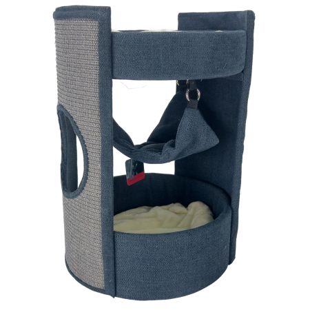 Когтеточка-комплекс 40х40х60 см с гамаком, графит