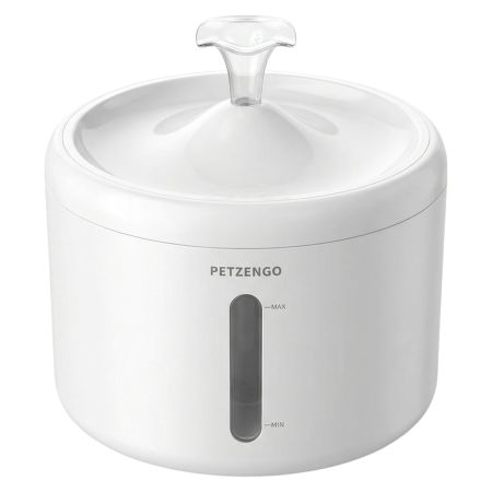 Автопоилка фонтан Petzengo PW9-L 2.5 л, с подсветкой, для кошек и собак, белая