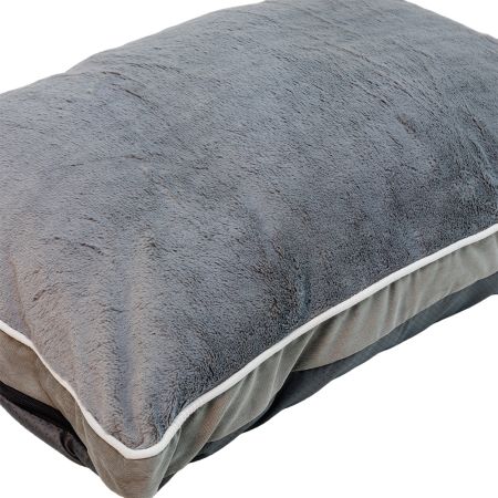 Лежак подушка Pet Choice для собак, 100х70х15 см, со съемным чехлом, серый