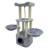 Когтеточка-комплекс 40х40х108 см, серый