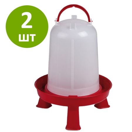 Поилка вакуумная ECO 5 л с ручкой на ножках, 2 шт.