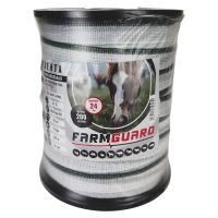 Лента для электропастуха FarmGuard зелено-белая 24 мм / 200 м